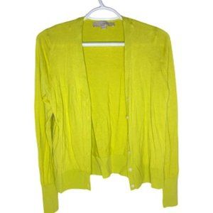 Loft Cardigan - Lightweight Long Sleeve V-Neck (Yellow)